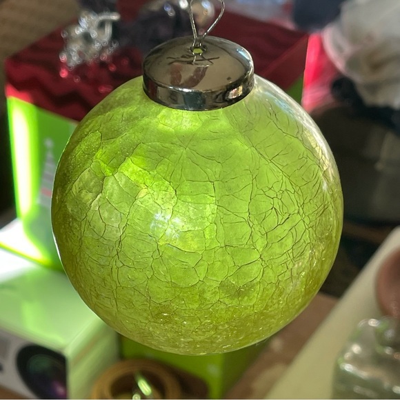 - Vintage Crackled Glass Ornament - Picture 1 of 7